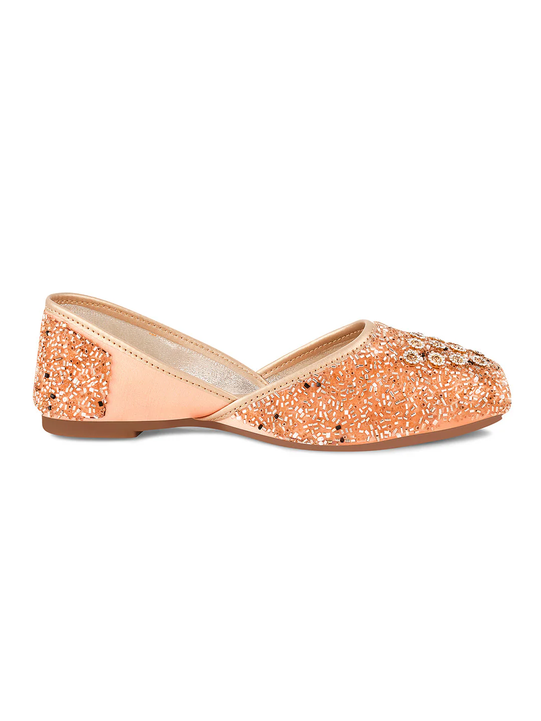 Embellished Square Toe Ethnic Jutti - Image 11