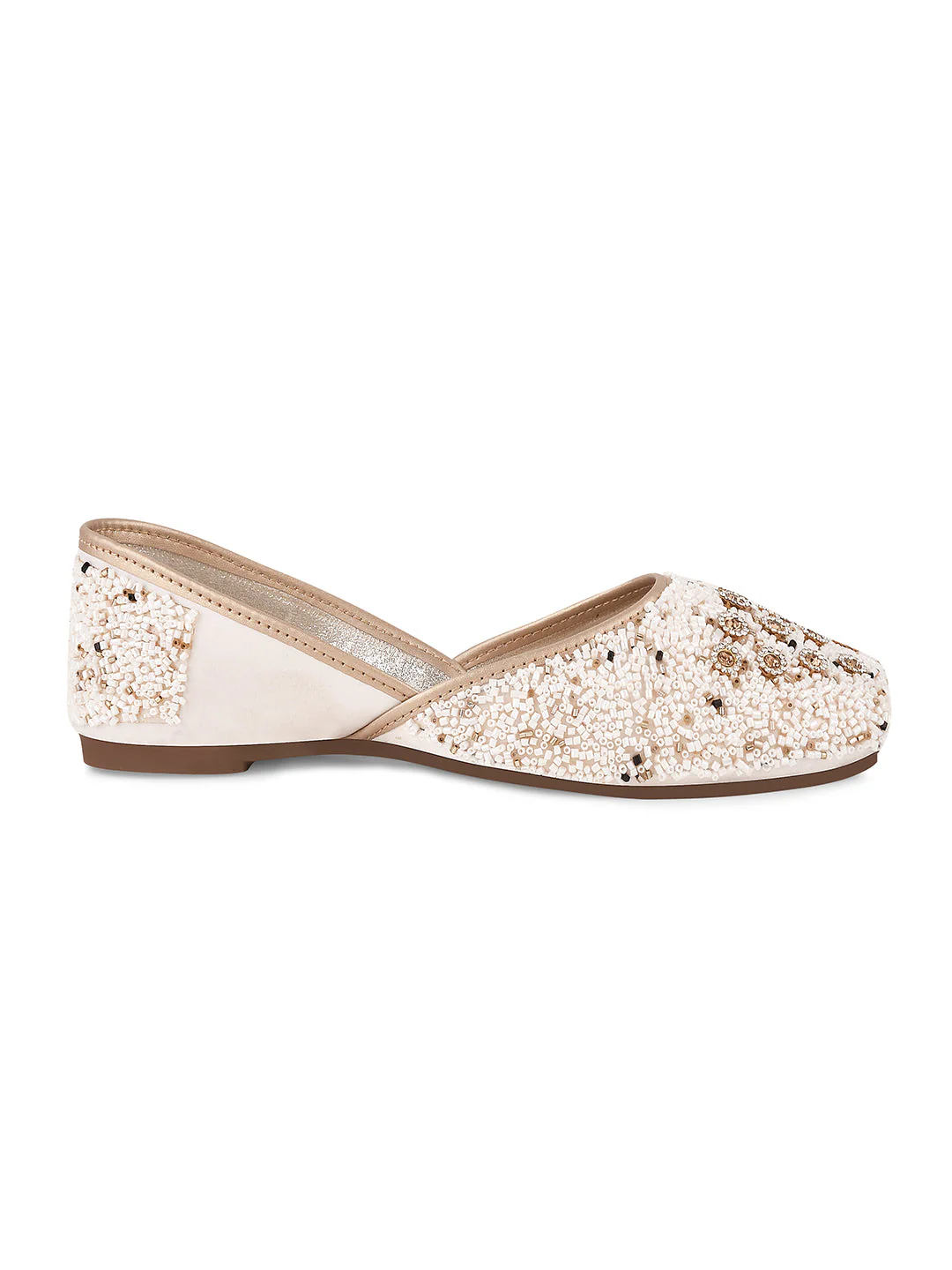 Embellished Square Toe Ethnic Jutti - Image 17