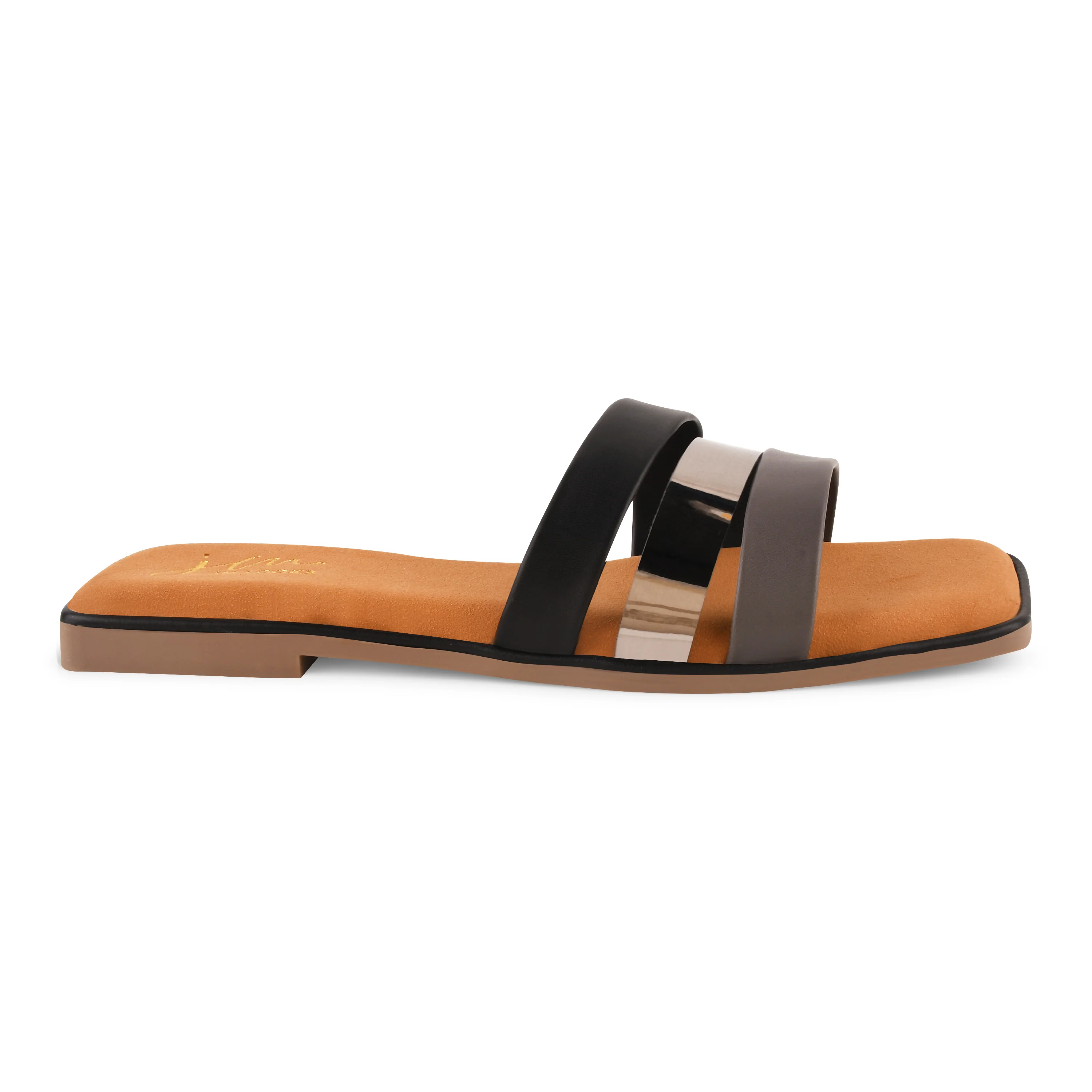 Open-Toe Slip-On Flat Sandals - Image 5