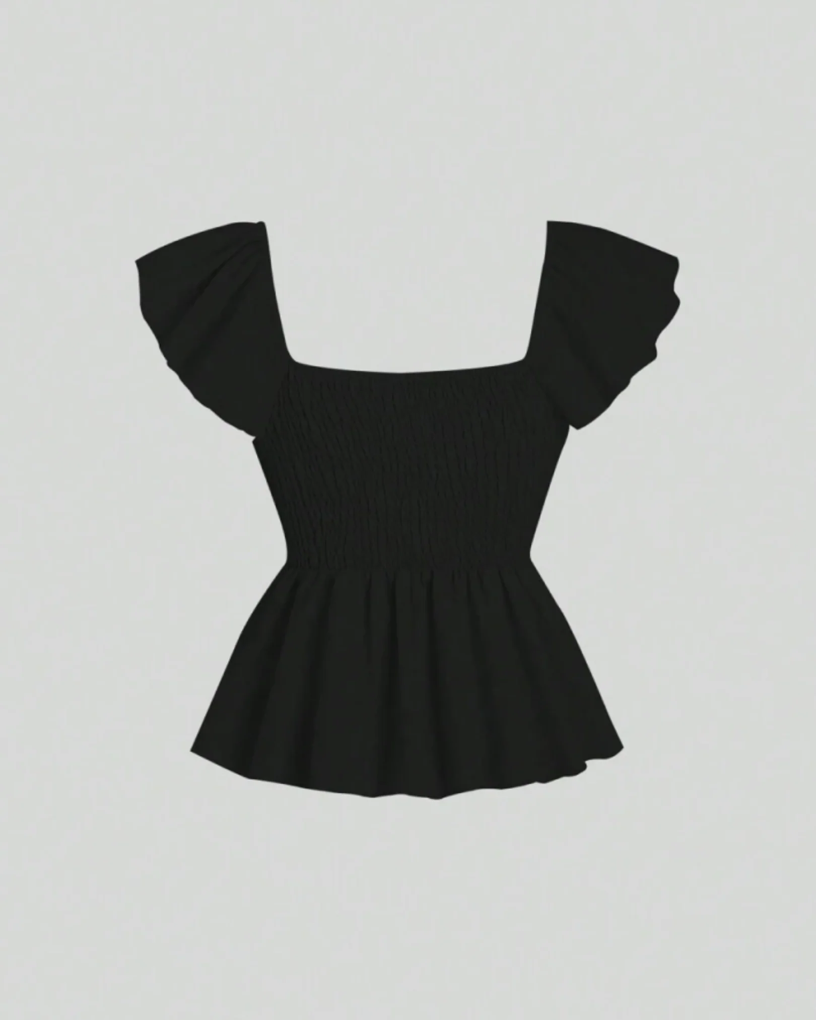 Ruffle Trim Blouse With Sweetheart Neckline - Image 5