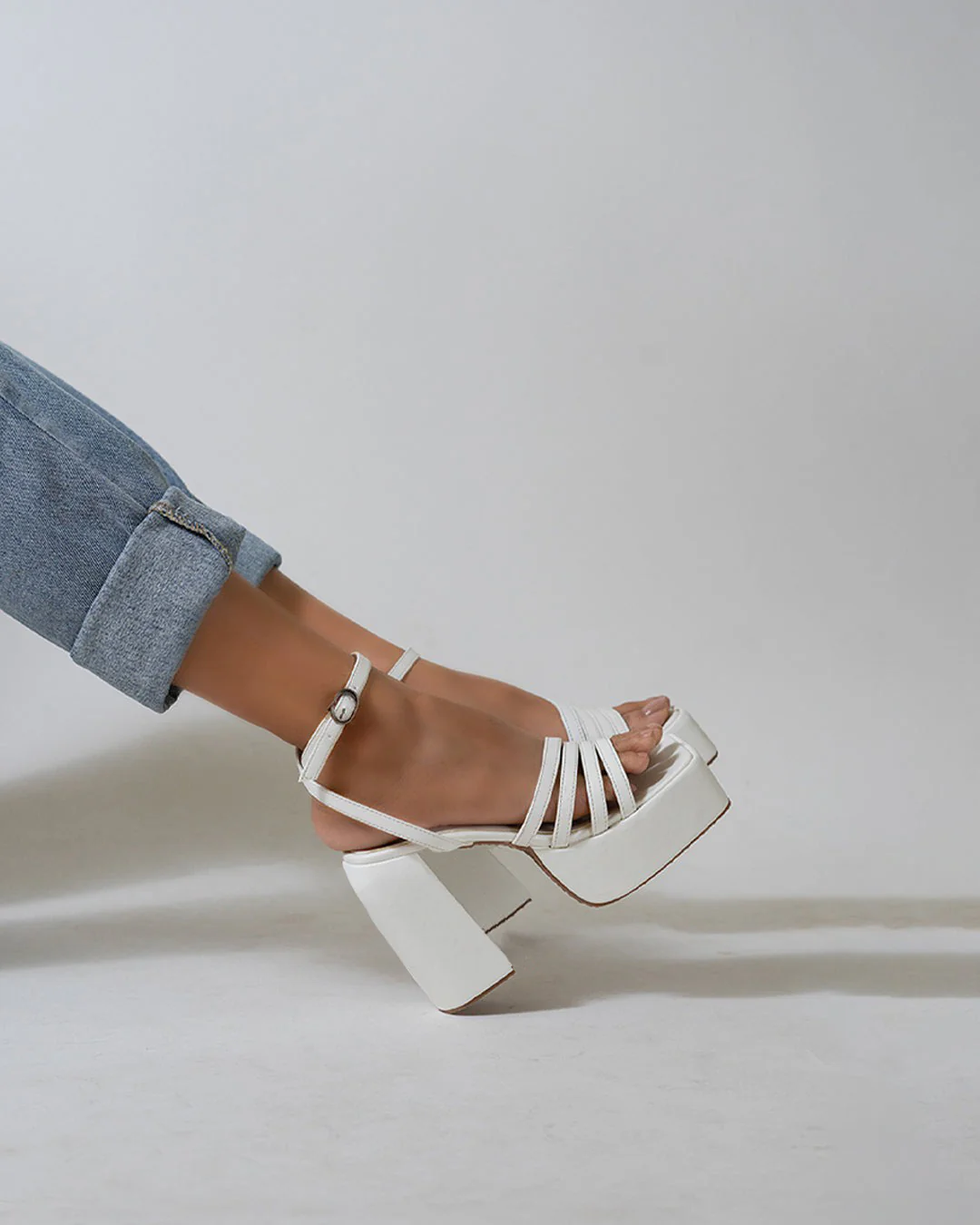 Trendy Fashion Block High Heels - Image 8